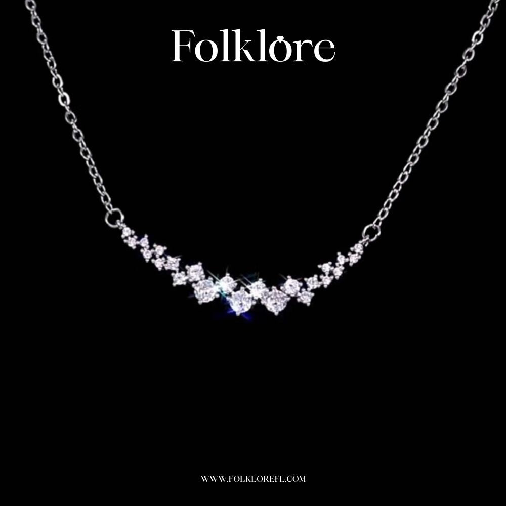 STAINLESS STEEL CRYSTAL NECKLACE – SMALL, SLIM