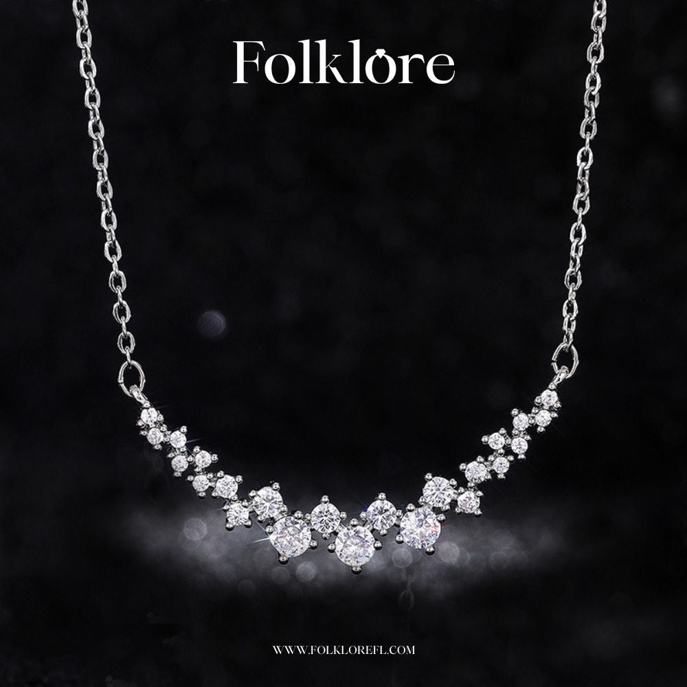 STAINLESS STEEL CRYSTAL NECKLACE – SMALL, SLIM