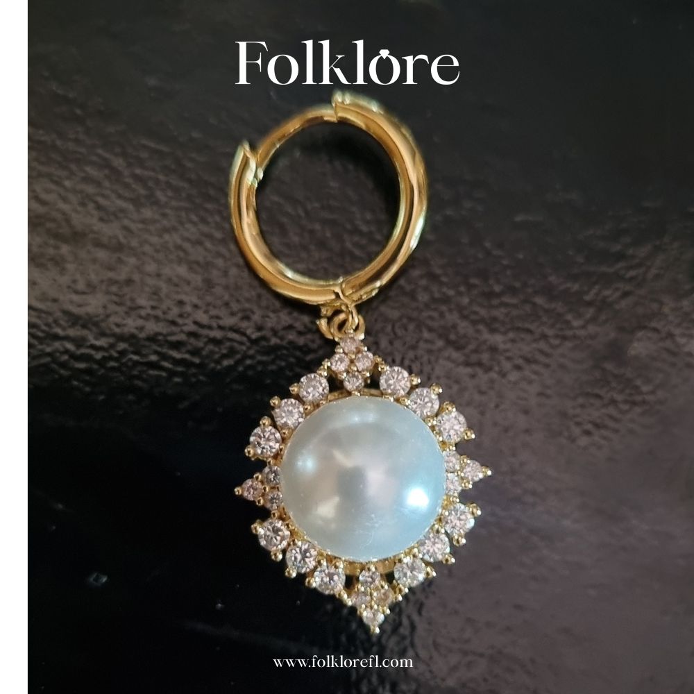 PEARL-ZIRCONIA DANGLER EARRINGS