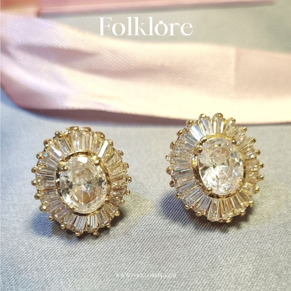 CUBIC-ZIRCONIA STUD EARRINGS