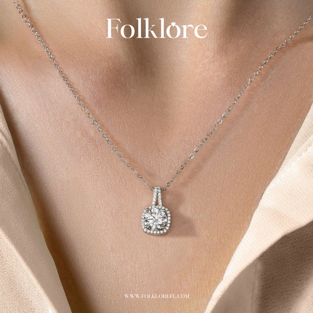 CUBIC-ZIRCONIA SOLITAIRE PENDANT
