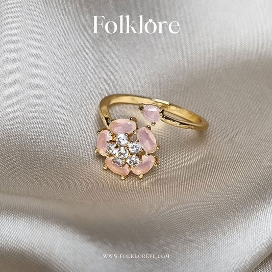 GOLDEN ZIRCONIA RING