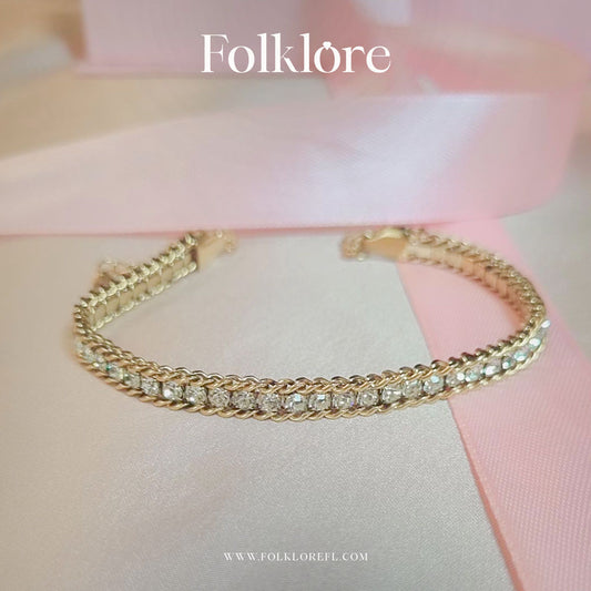 STAINLESS STEEL ZIRCONIA BRACELET