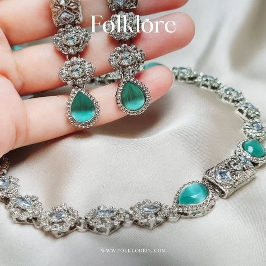 EGYPTIAN STYLE ZIRCONIA NECKLACE SET