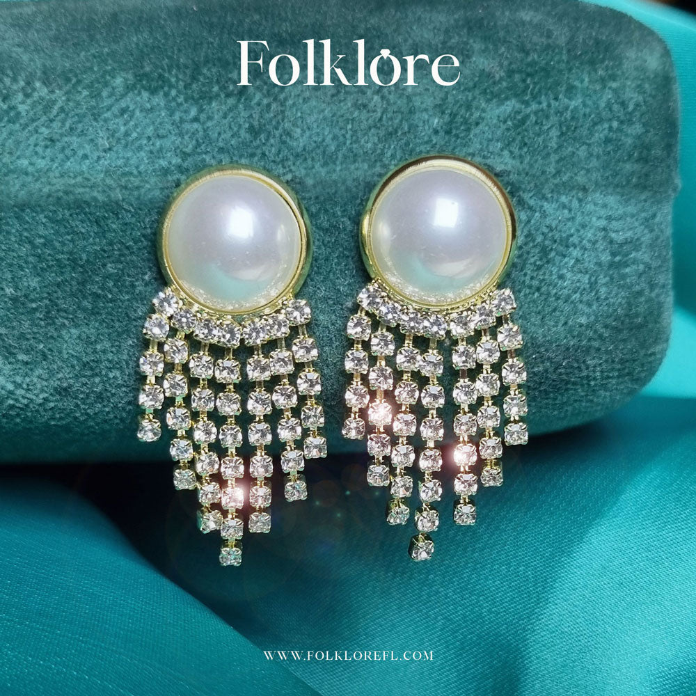 ZIRCONIA PEARL EARRINGS
