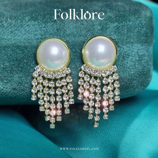 ZIRCONIA PEARL EARRINGS