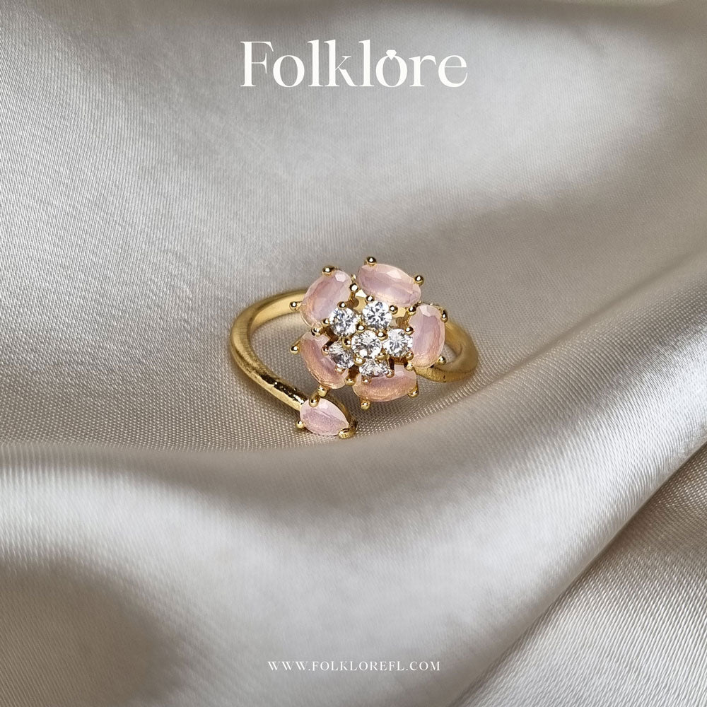 GOLDEN ZIRCONIA RING