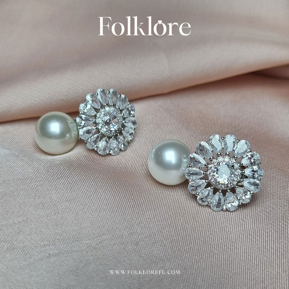 ZIRCONIA PEARL EARRINGS