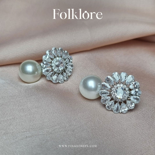ZIRCONIA PEARL EARRINGS