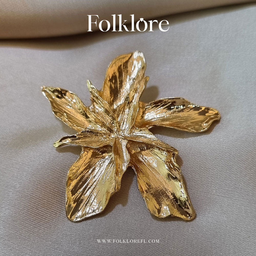 METAL FLOWER EARRINGS