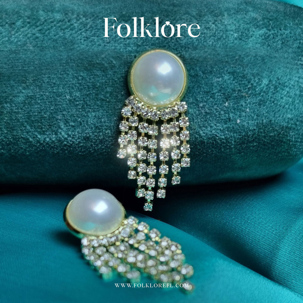ZIRCONIA PEARL EARRINGS