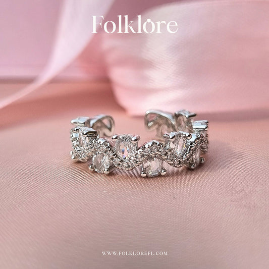 SILVER STONE ADJUSTABLE RING