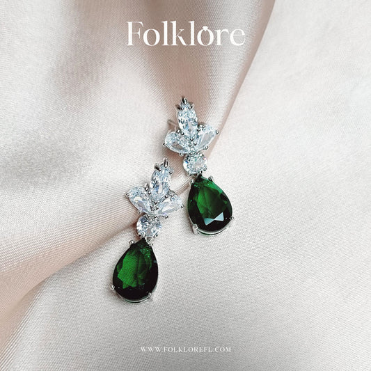 TEARDROP EMERALD EARRINGS