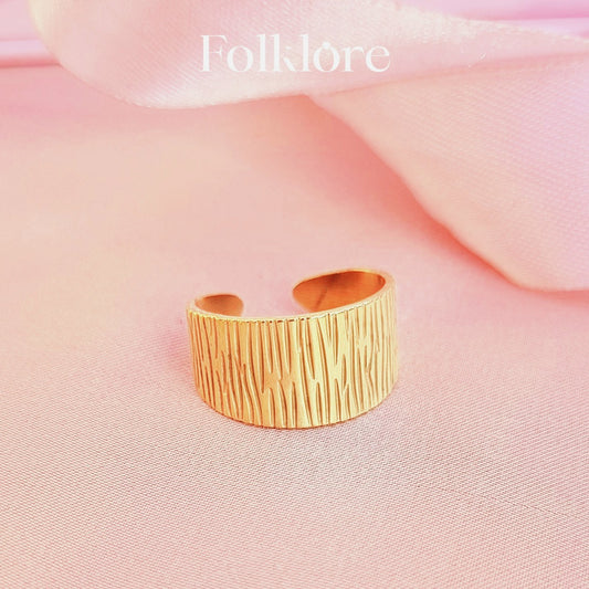 GOLD CHUNKY ADJUSTABLE RING