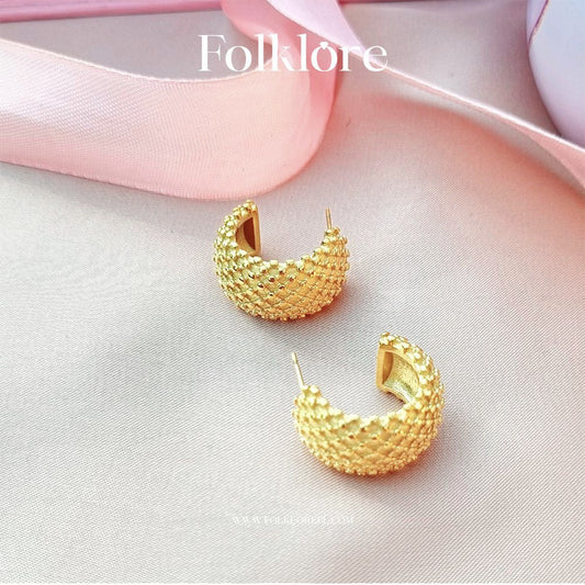 STAINLESS STEEL GOLD HUGGIE EARRINGS