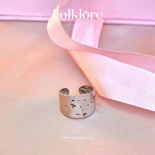 SILVER CHUNKY ADJUSTABLE RING