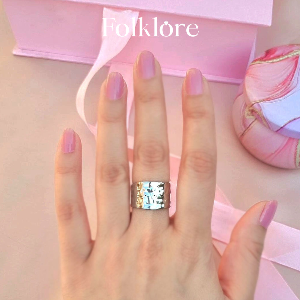 SILVER CHUNKY ADJUSTABLE RING