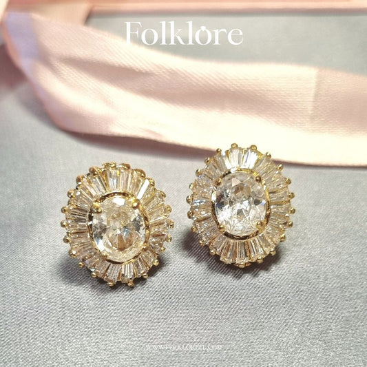 CUBIC-ZIRCONIA STUD EARRINGS