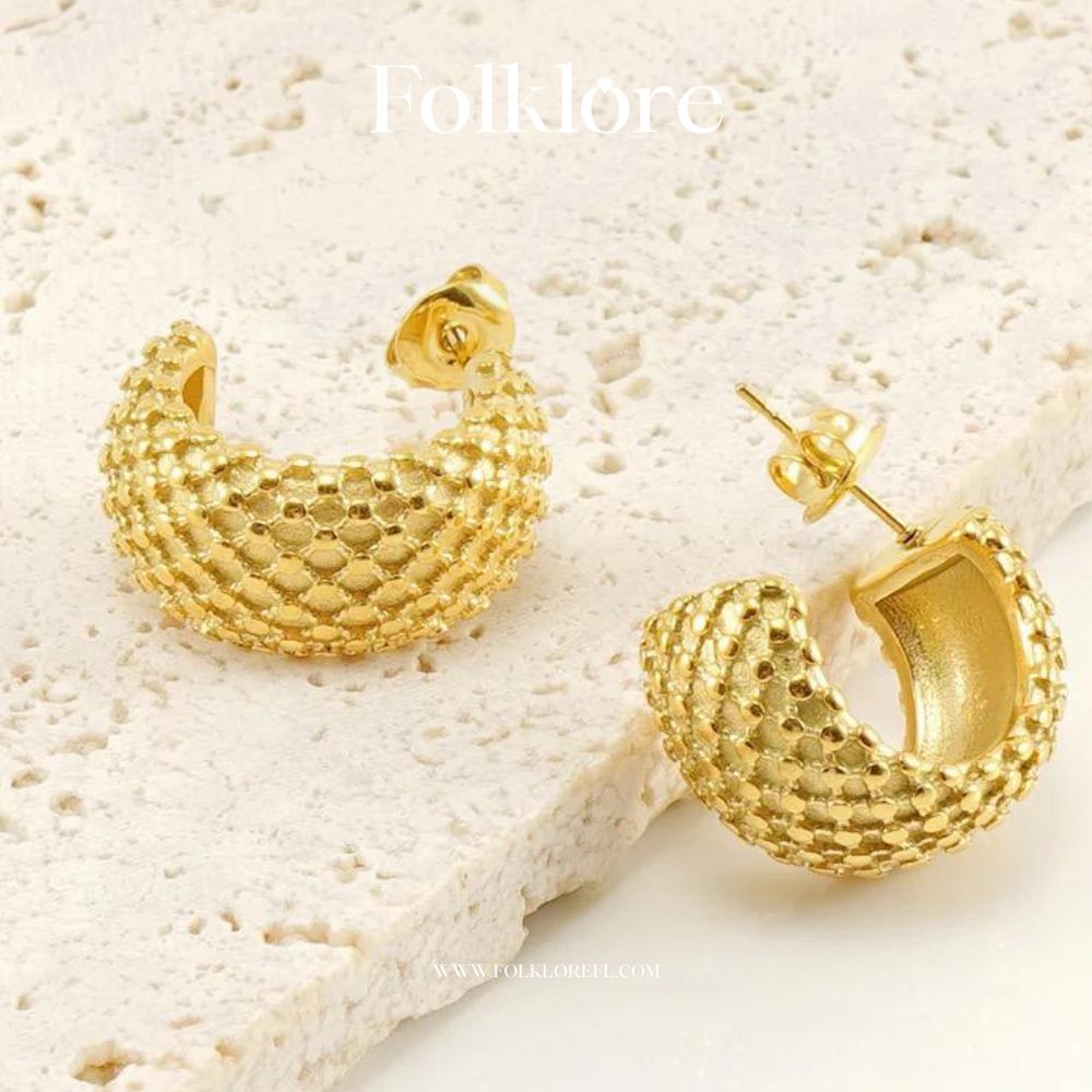STAINLESS STEEL GOLD HUGGIE EARRINGS