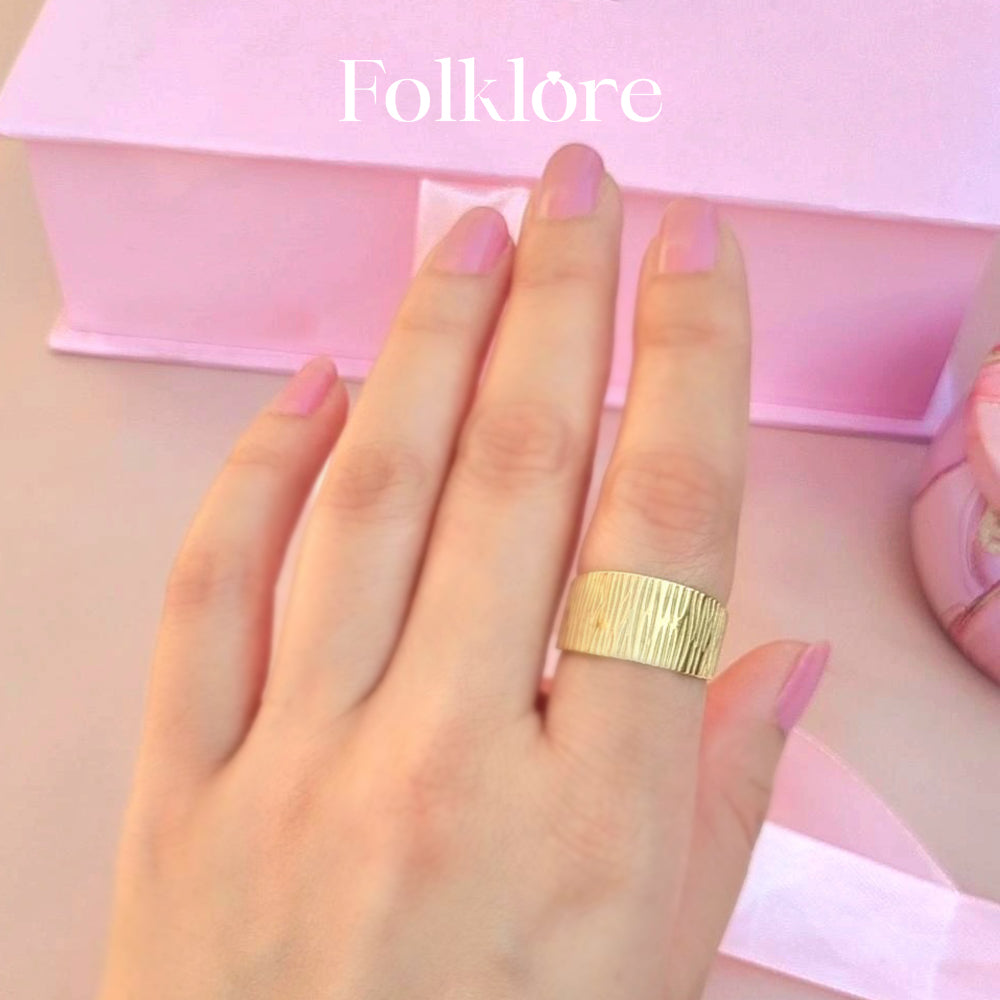 GOLD CHUNKY ADJUSTABLE RING