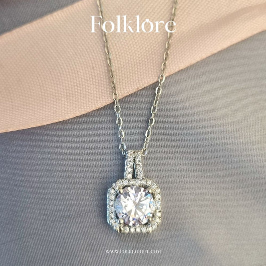 CUBIC-ZIRCONIA SOLITAIRE PENDANT
