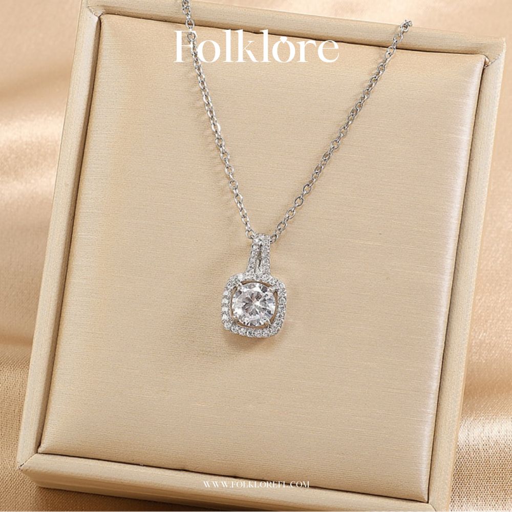CUBIC-ZIRCONIA SOLITAIRE PENDANT