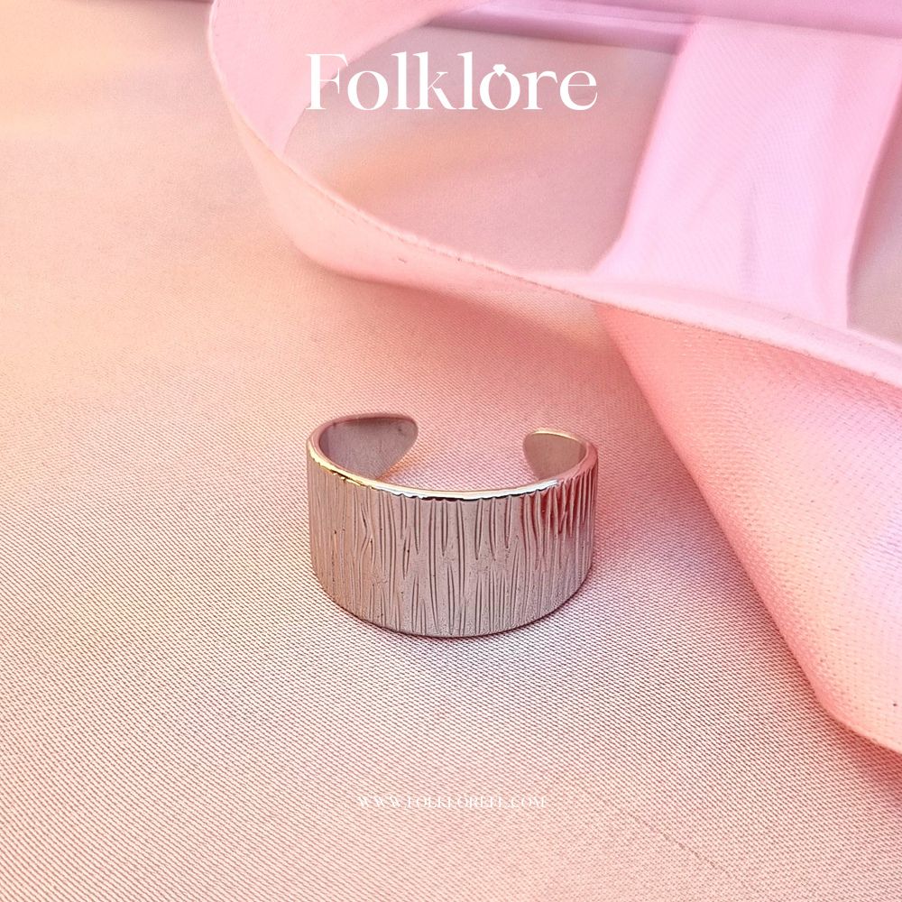 SILVER CHUNKY ADJUSTABLE RING