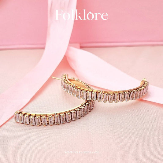 STAINLESS STEEL ZIRCONIA HALF HOOPS