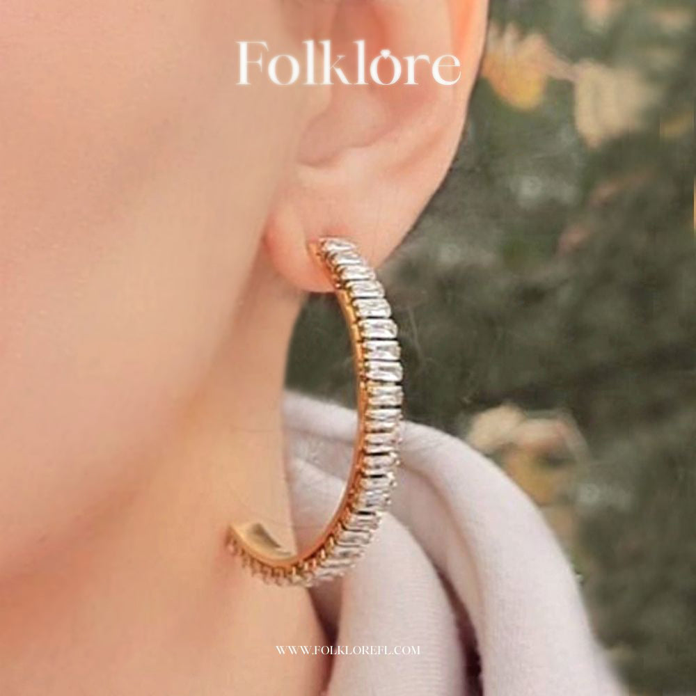STAINLESS STEEL ZIRCONIA HALF HOOPS