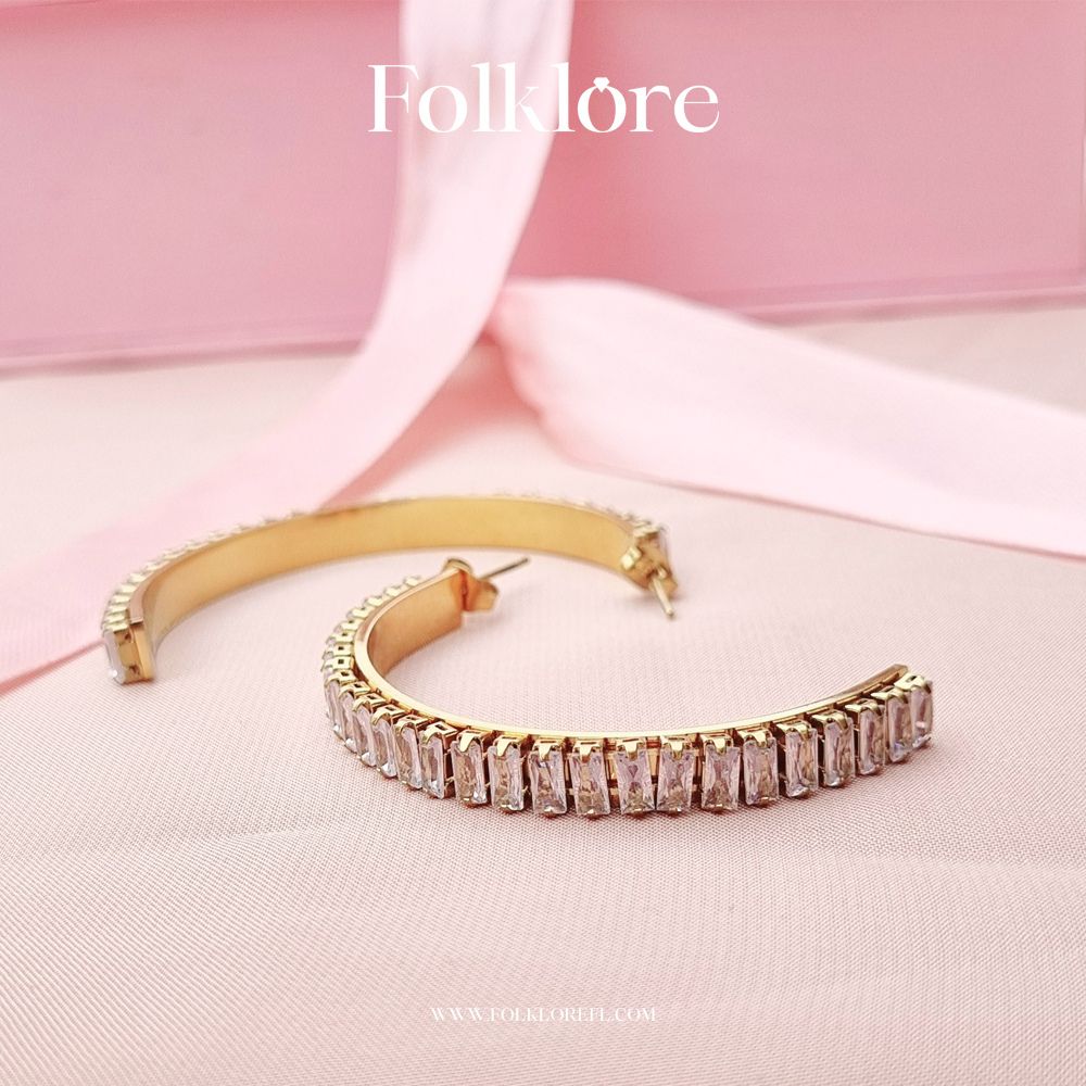 STAINLESS STEEL ZIRCONIA HALF HOOPS