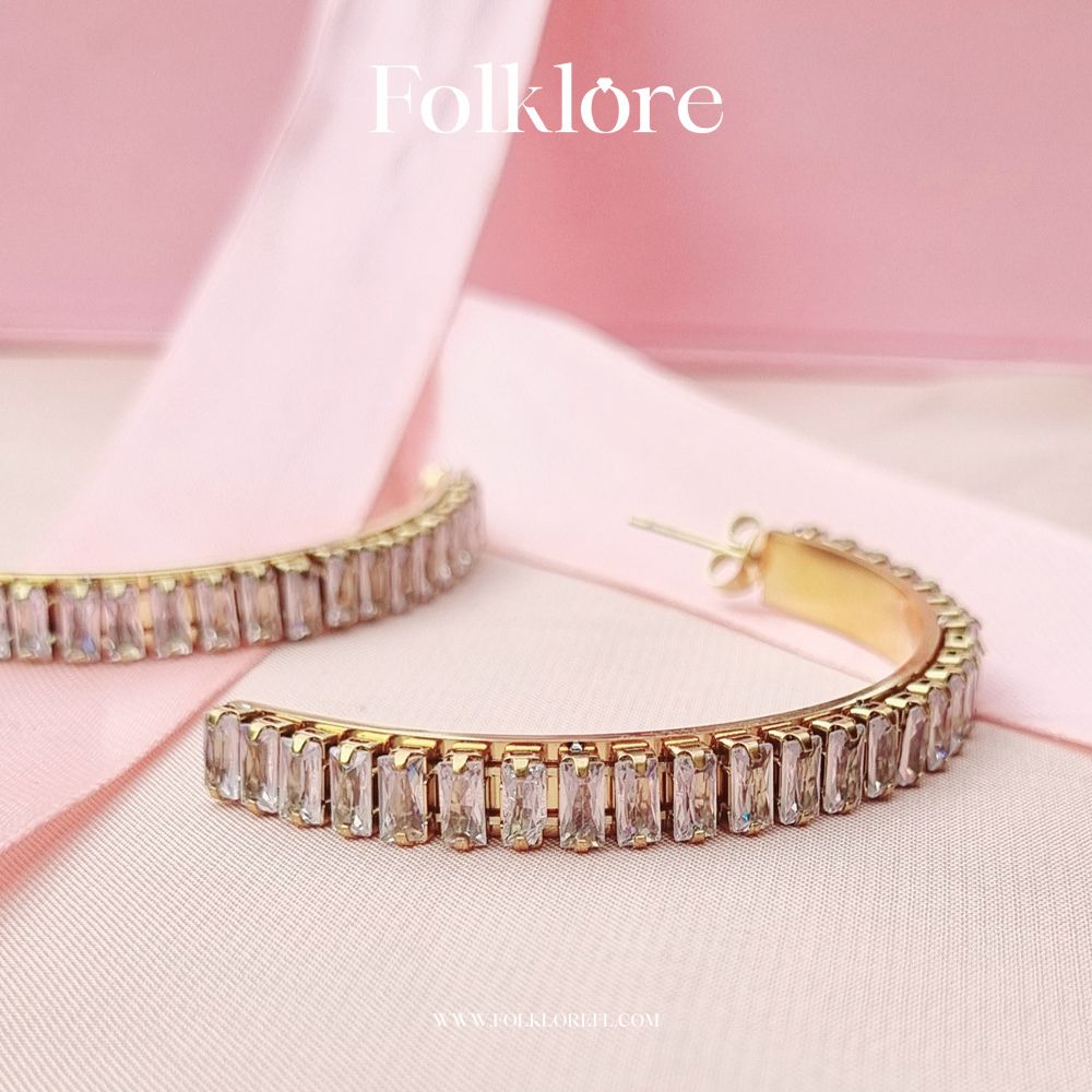STAINLESS STEEL ZIRCONIA HALF HOOPS
